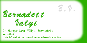 bernadett valyi business card