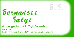 bernadett valyi business card